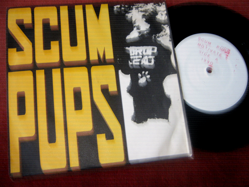 SCUM PUPS - Find Out Why, RARE ORIGINAL 1990 UK 7" PUNK EP + sleeve