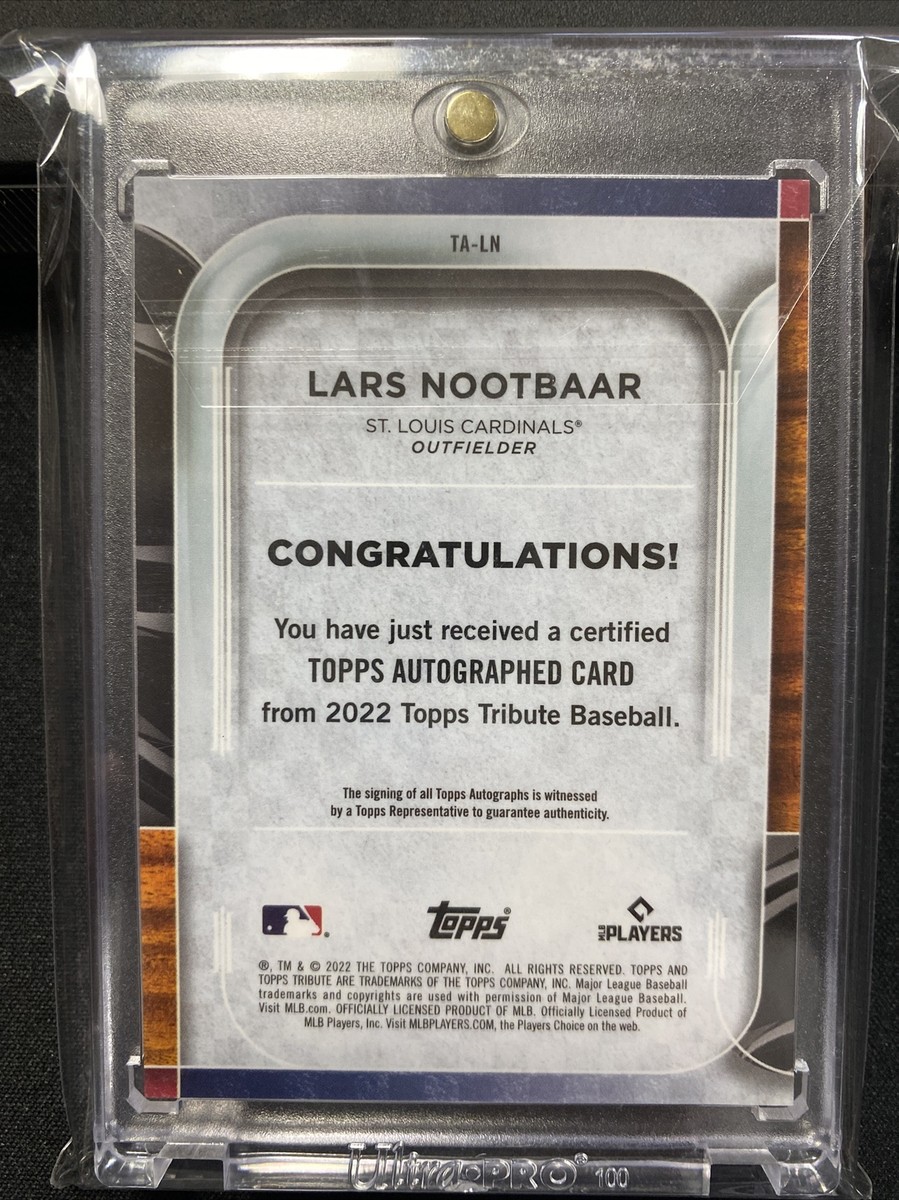 LARS NOOTBAAR 2022 Topps Tribute GREEN Rookie RC Auto #/99 