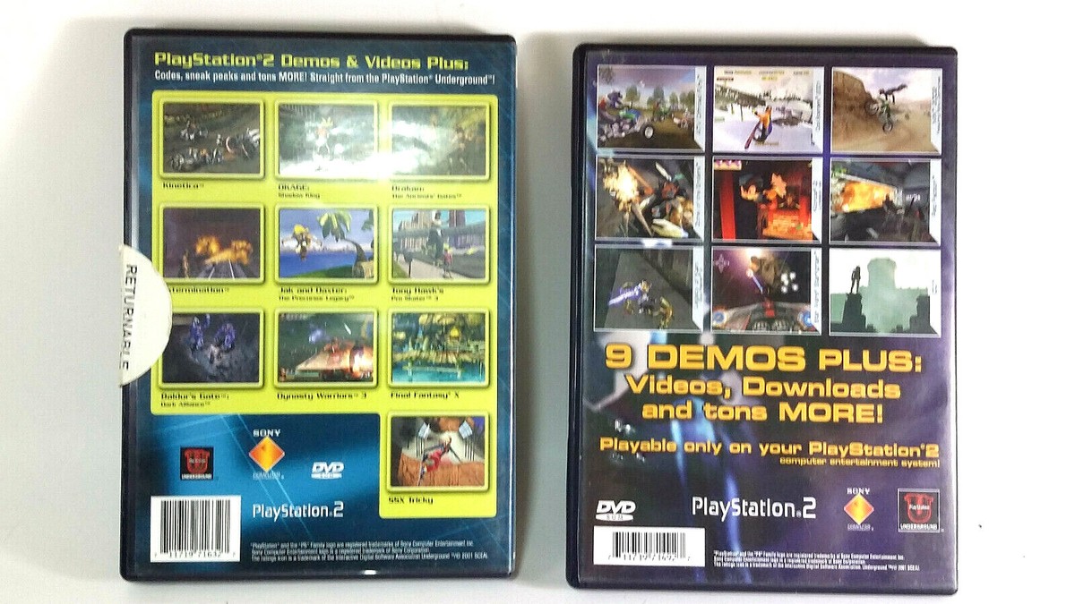 Playstation Underground Jampack Summer & Winter 2001 Lots of