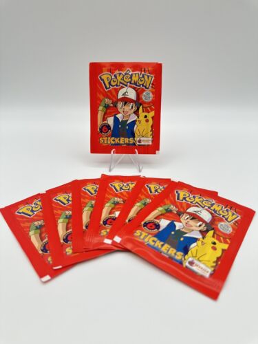 1999 Pokémon Topps Merlin Sticker Booster Pack Factory Sealed Vintage - Picture 1 of 3