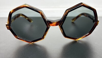Vintage Renauld Octagonal Tortoiseshell Sunglasses Grey Lenses 60s 70s France
