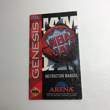NBA Jam Instruction Manual ONLY Sega Genesis Original Booklet