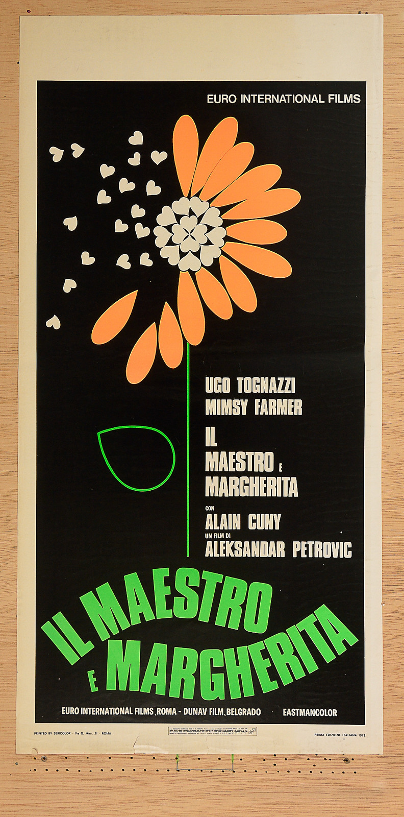 Locandina originale film Il maestro e Margherita (1972) - Regia di Aleksandar Petrović