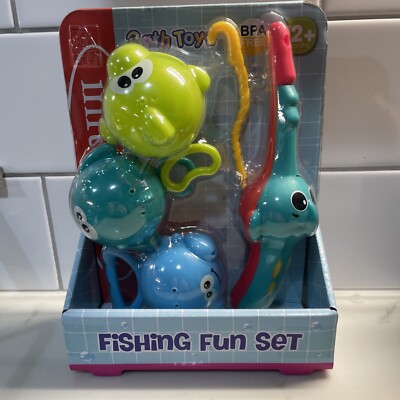 Kids Fishing Fun Set Animal Sealife Hook Rod BPA-Free Play Game