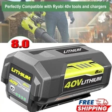 40V Battery for Ryobi 40 Volt 8.0Ah High Capacity Lithium OP4026 OP40501 OP40401