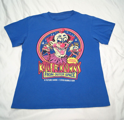 killer klowns from outer space t-shirt men's small blue short sleeve