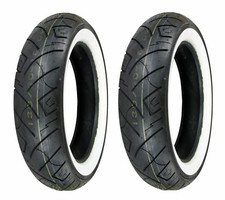 Shinko 13090-16 Mu85-16 777 Hd White Wall Tires 04-08 Harley-davidson Touring