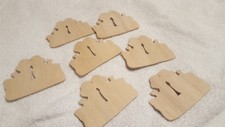 7 pieces 4" x 3 1/2 " Unfinished Wooden Crafts