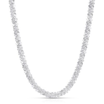 925 Sterling Silver Diamond Cut Margarita Sparkle Rock Chain 925 Sterling Silver Diamond Cut Margarita Sparkle Rock Chain