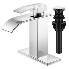 Bathroom Faucets Chrome Waterfall Bathroom Sink Faucet Modern Single Handle B...