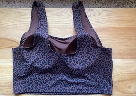 Victoria's Secret PINK Size: XL Relay Longline Sports Bra Leopard Print 