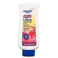 Equate Ultra Broad Spectrum SPF-50 Sunscreen Lotion, Water Resistant, 16 fl oz 1.72 per gallon