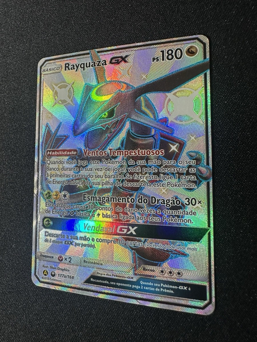 Pokemon TCG Rayquaza GX 177a/168 Alternate Art Shiny Card Hidden