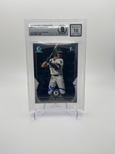 Jacob Wilson Signed 2023 Bowman Chrome Draft #BDC-121 Beckett 10 AUTO Athletics