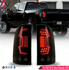 Pair Smoke Led Tail Lights For 2007-2013 Chevy Silverado 1500 2500 Hd 3500 Hd