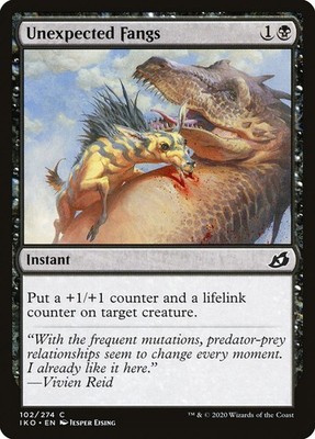 Unexpected Fangs (102) Ikoria: Lair of Behemoths IKO MTG Magic
