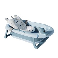 Collapsible Baby Bathtub with Thermometer Infant Bathtub with Drainage Hole VIU