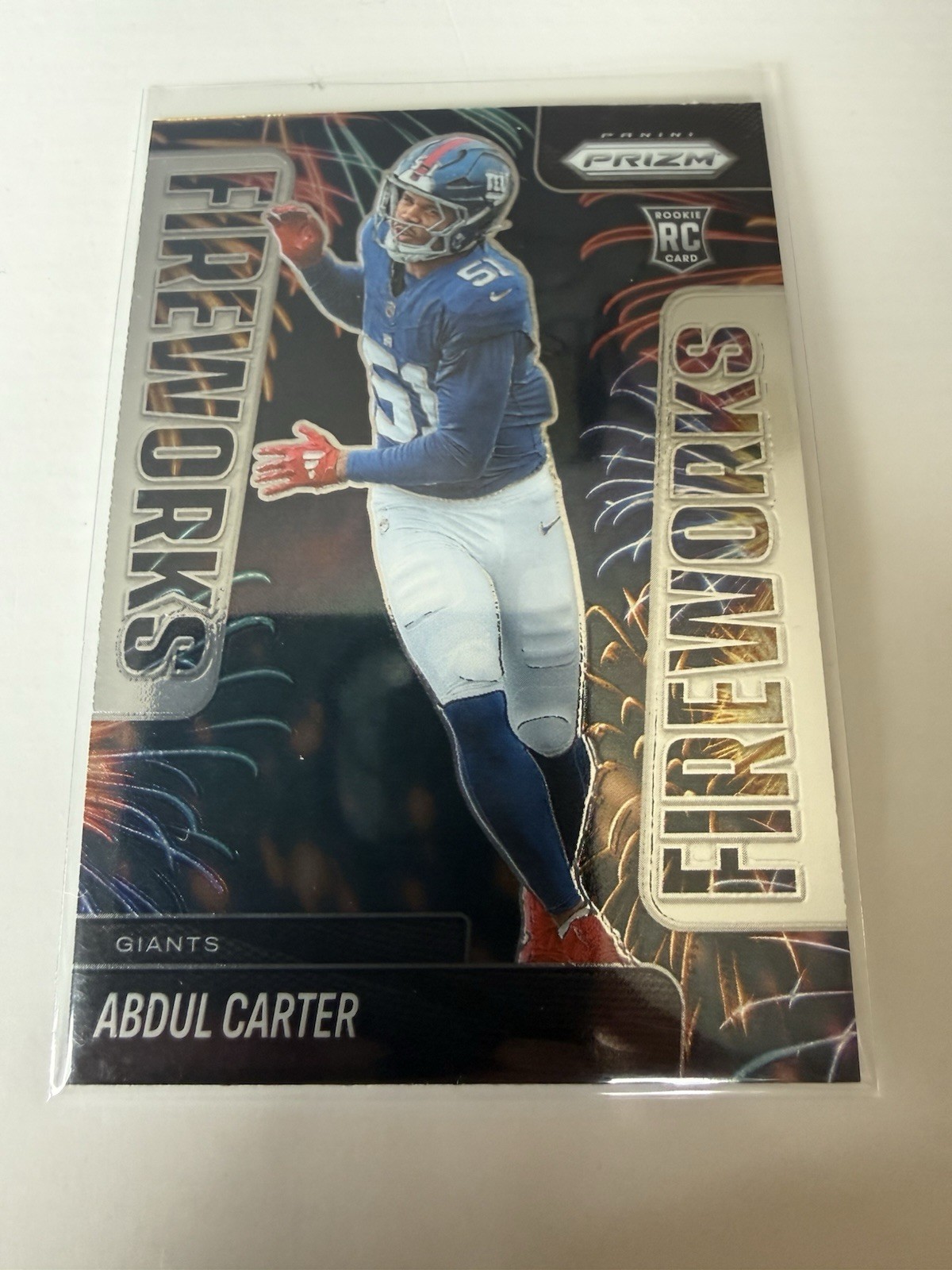 2025 Panini Prizm - Fireworks Abdul Carter #7 (RC)
