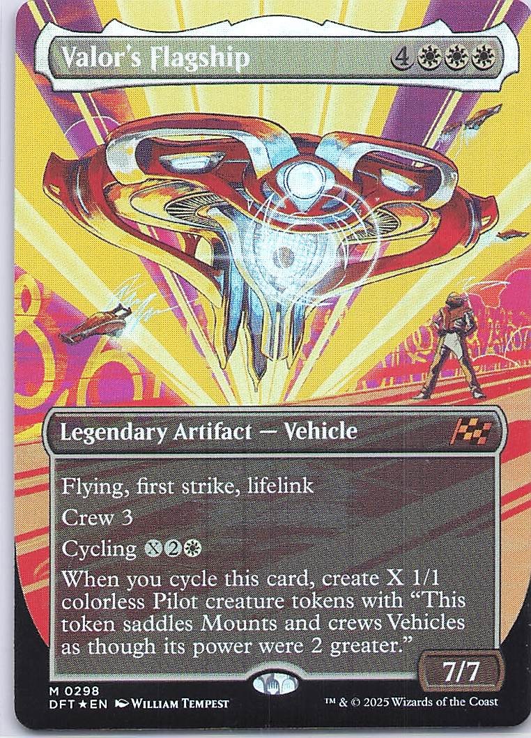 Aetherdrift #298 Valor's Flagship (Borderless) Foil