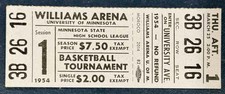 1954 MINNESOTA STATE HIGH SCHOOL BOYS BASKETBALL TOURNAMENT TICKET STUB TOUGH