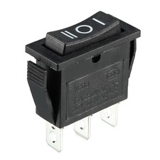 Snap-in Boat Rocker Switch 3 Positions AC 250V/15A 125V/20A 3P ON/OFF/ON Black