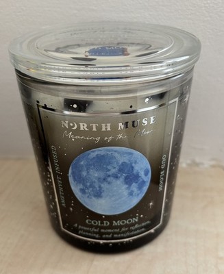 Brandneu North Muse ''Cold Moon'' Amethyst Infused Oud Bloom 440g Glas Kerze 