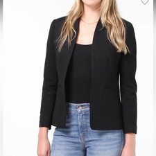 J.Crew 365 Going Out Blazer Black Stretch Twill Tailored Jacket Womens 4