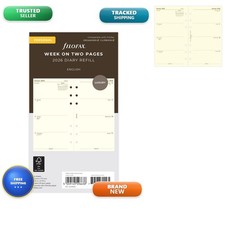 Filofax Personal Week on Two Pages Cotton Cream 2026 Diary 26-68424