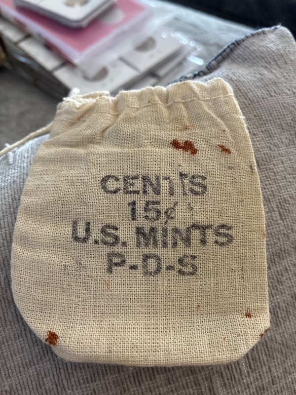 Vintage us mint cents bag 15 cents
