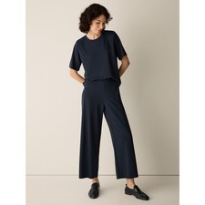 Eileen Fisher Women's Extra-Fine Ponte Wide-Leg Pant, Maritime