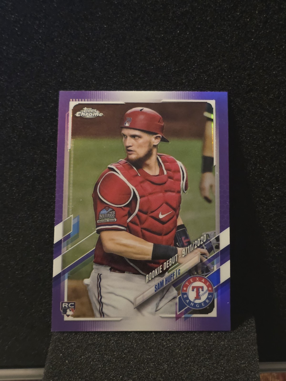 2021 Topps Chrome Update Series - Rookie Debut Sam Huff #USC60 Purple Refractor