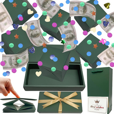 Surprise Gift Box Explosion for Money, DIY Unique Folding Bouncing Cash Pop up G