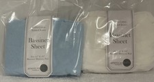 2 American Baby Company 100 Cotton Fitted Bassinet 15 x 33 Blue White