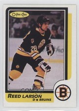1986-87 O-Pee-Chee Reed Larson #110 0a4