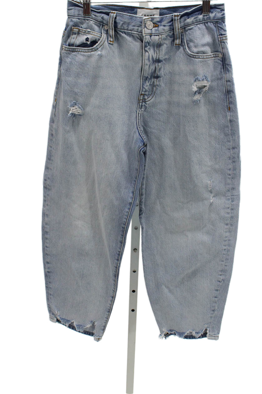 Frame Womens Tapered Jeans High Rise Blue Cotton Size 27Free Shipping in US $100+ Orders | $6.95 Orders Below