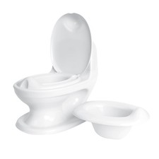 Real Potty Training Toilet with Life-like Flush Button and Sound, White