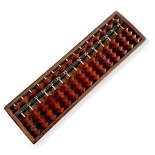 Japanese Wooden Abacus Soroban Nakamura Vintage 75 Beads 15 Rods Calculator A23