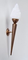 Wandfackel Wohnzimmer Berliner Messing Glas Wohnlich H:65 Cm Wandlampe Blendarm
