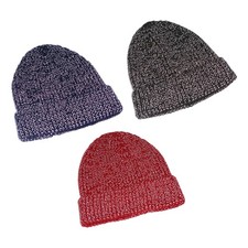 Niche Reflective Yarn Knitted Hat Thermal Beanie Hat for Safety Running at Night
