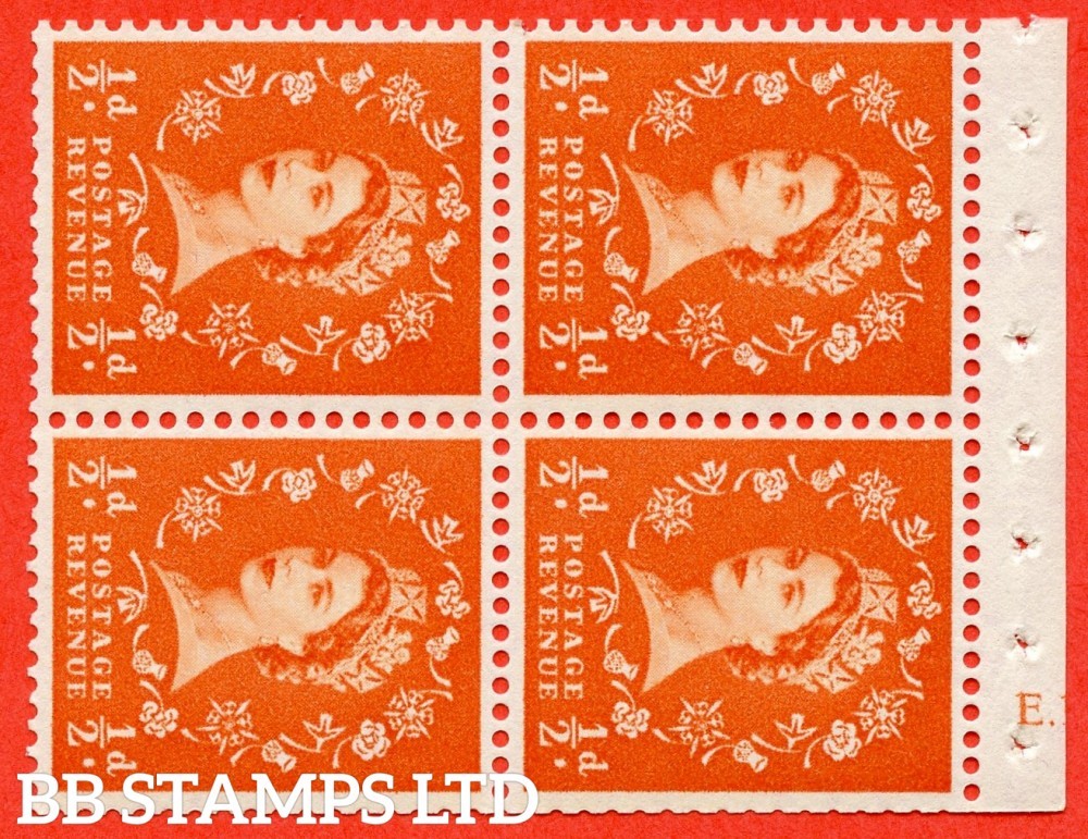 SG. 570. SB11. 1/2d Naranja Rojo. Un fino cilindro SIN MONTAR COMO NUEVO " E.13 no B45402