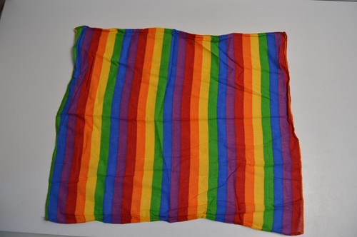 Vintage LGBTQ Rainbow Handkerchief Pocket Square Pride Single Stitch Collectible