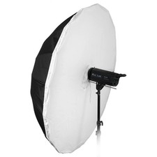 60in Parabolic Silver Reflective Umbrella Kit with Diffusion Cover - 16-Rib B...