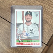 Topps Heritage Autograph Rookie Tim Elko Chicago White Sox MLB Card. rookie card picture
