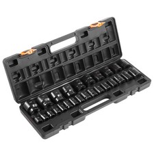 Impact Sockets Set 12 Inch Drive 26pcs Standard Impact Set 6-point 10-36mm