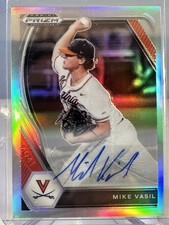 Mike Vasil 2021 Panini Prizm Draft Picks #PDP199 Silver Prizm Auto White Sox UVA