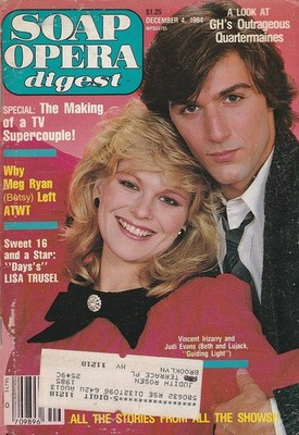 Soap Opera Digest Dec 4, 1984 JUDI EVANS-VINCENT IRIZARRY-MEG RYAN-LISA TRUSEL