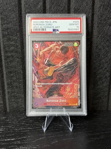 PSA 10 OP01-025 Roronoa Zoro Romance Dawn Alternate Art (Holo Wheel) (MISLABEL)