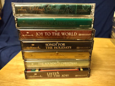 HALLMARK Christmas Cassette Tape Lot Of 7 Holidays Classic Favorites 1 Sealed 