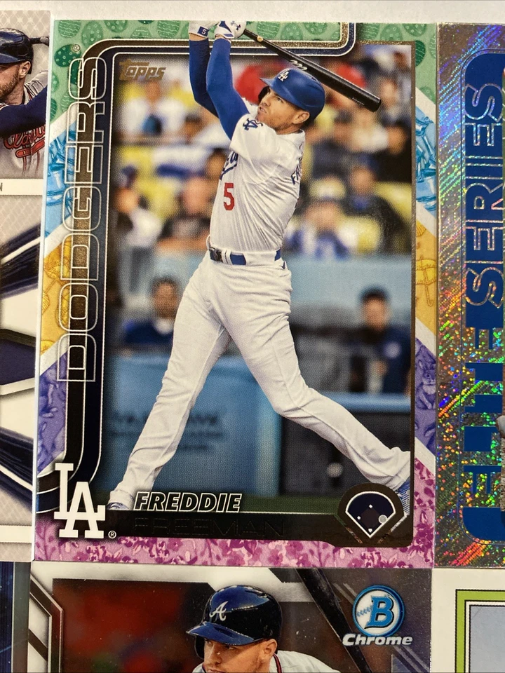 Freddie Freeman LOT 2025 Easter ‘22 Jersey Relic Bowman Chrome 18 Topps Archives - Image 2 of 4