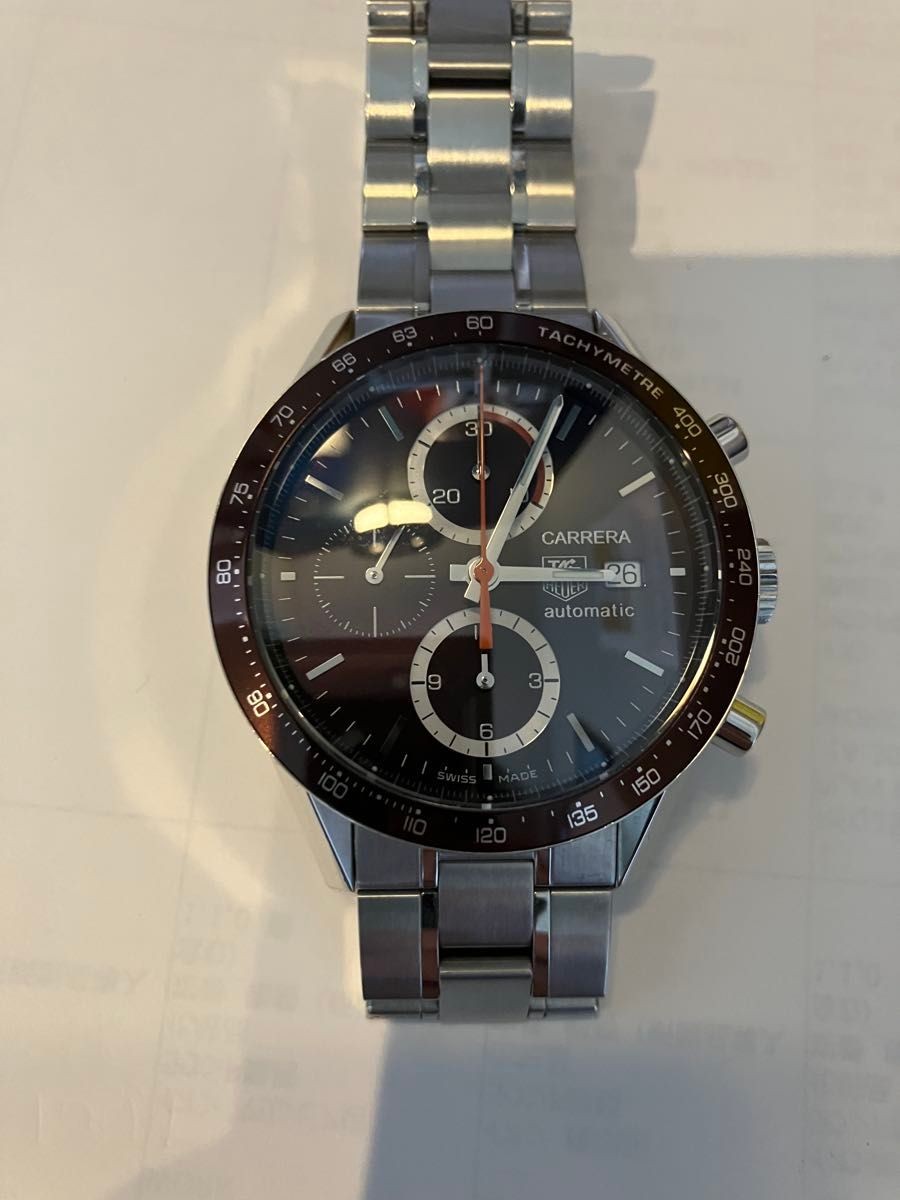 TAG Heuer Carrera Tachymeter Chronograph Caliber 16 CV2013 BA0794 Brown Leather Watch